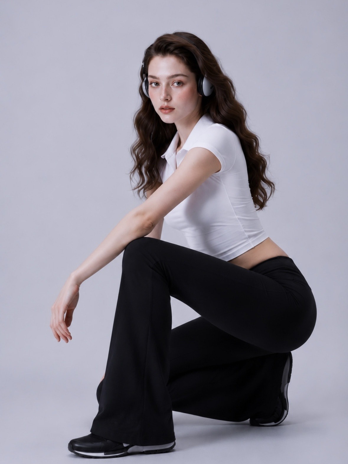 Bootcut Leggings Black — AÉRIA 부츠컷 레깅스 상품 사진