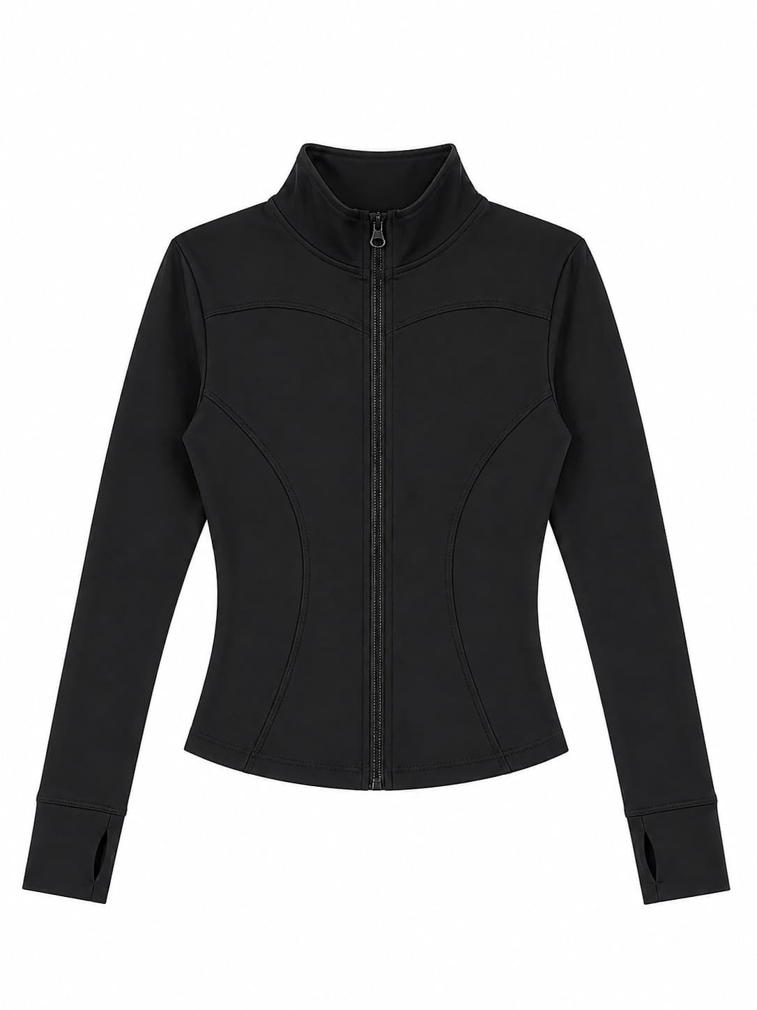 LONG AIR ZIP-UP BLACK