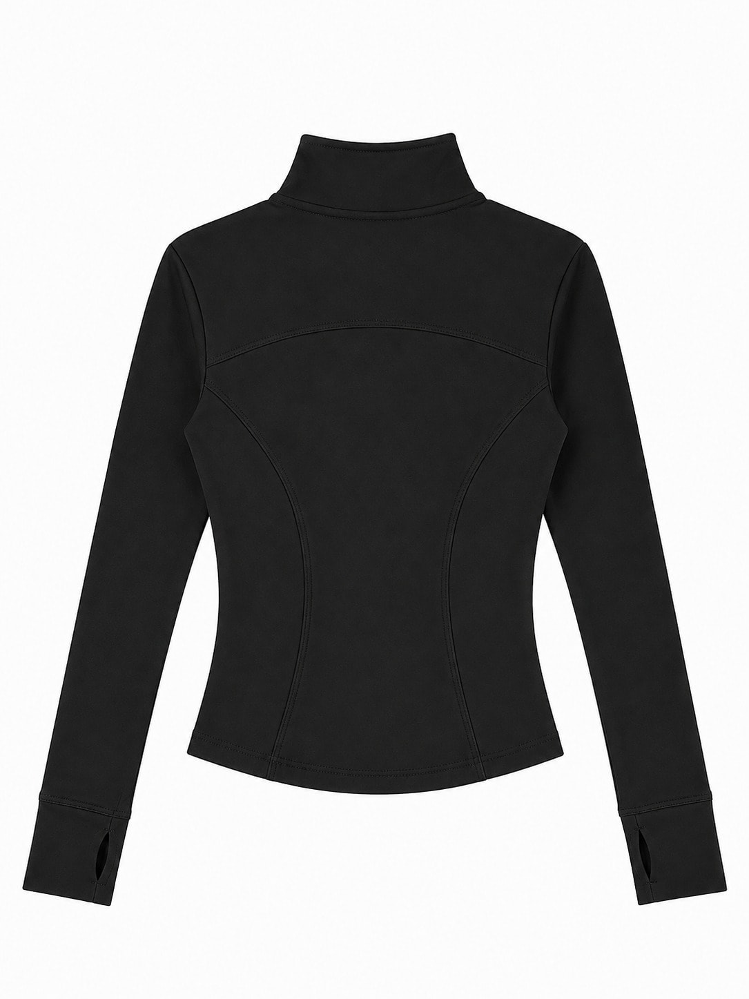 LONG AIR ZIP-UP BLACK — AÉRIA 롱 집업 상품 사진